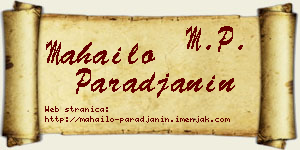 Mahailo Parađanin vizit kartica